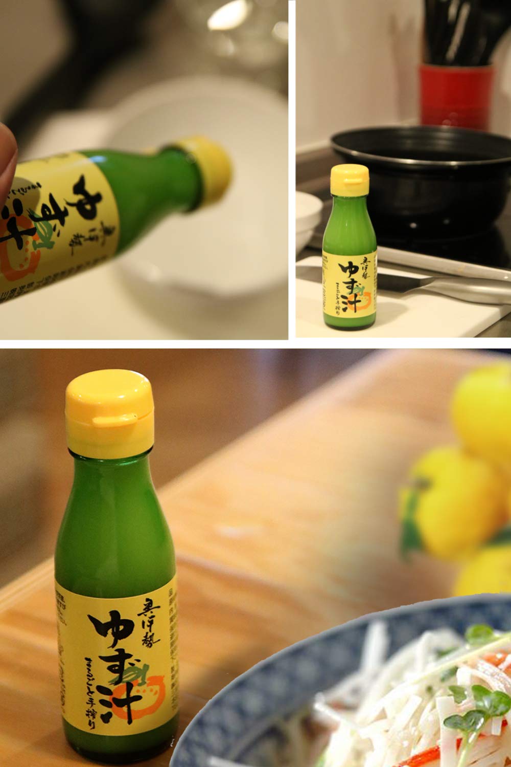 LAUSAC Organic Yuzu Juice pantry label highlighting organic, first press quality
