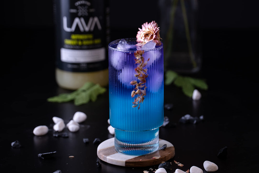 LAVA Sweet & Sour Mix bottle back showcases small-batch freshness.