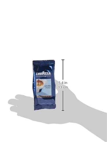 Lavazza Aroma Point espresso setup showing 0.25 oz capsules measure