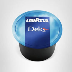Lavazza BLUE DEK capsules box view demonstrating compatibility with Lavazza Classy machines