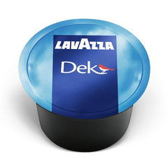 Lavazza BLUE DEK capsules pack shot for quick decaf espresso at home