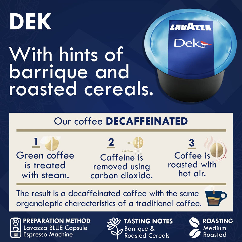 Lavazza Blue gran espresso pods visuals with bold finish for a quick pick-me-up.