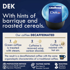 Lavazza Blue gran espresso pods visuals with bold finish for a quick pick-me-up.