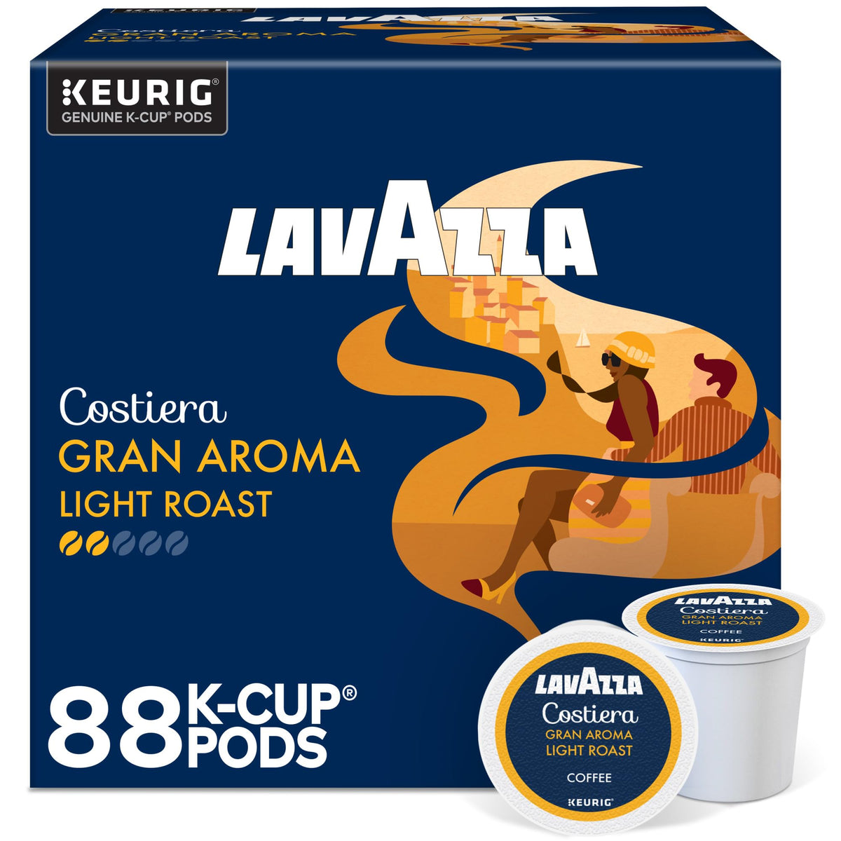 Lavazza Costiera Gran Aroma box front view for premium morning ritual