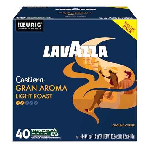 Lavazza Costiera Gran Aroma box on kitchen counter ready for guests.