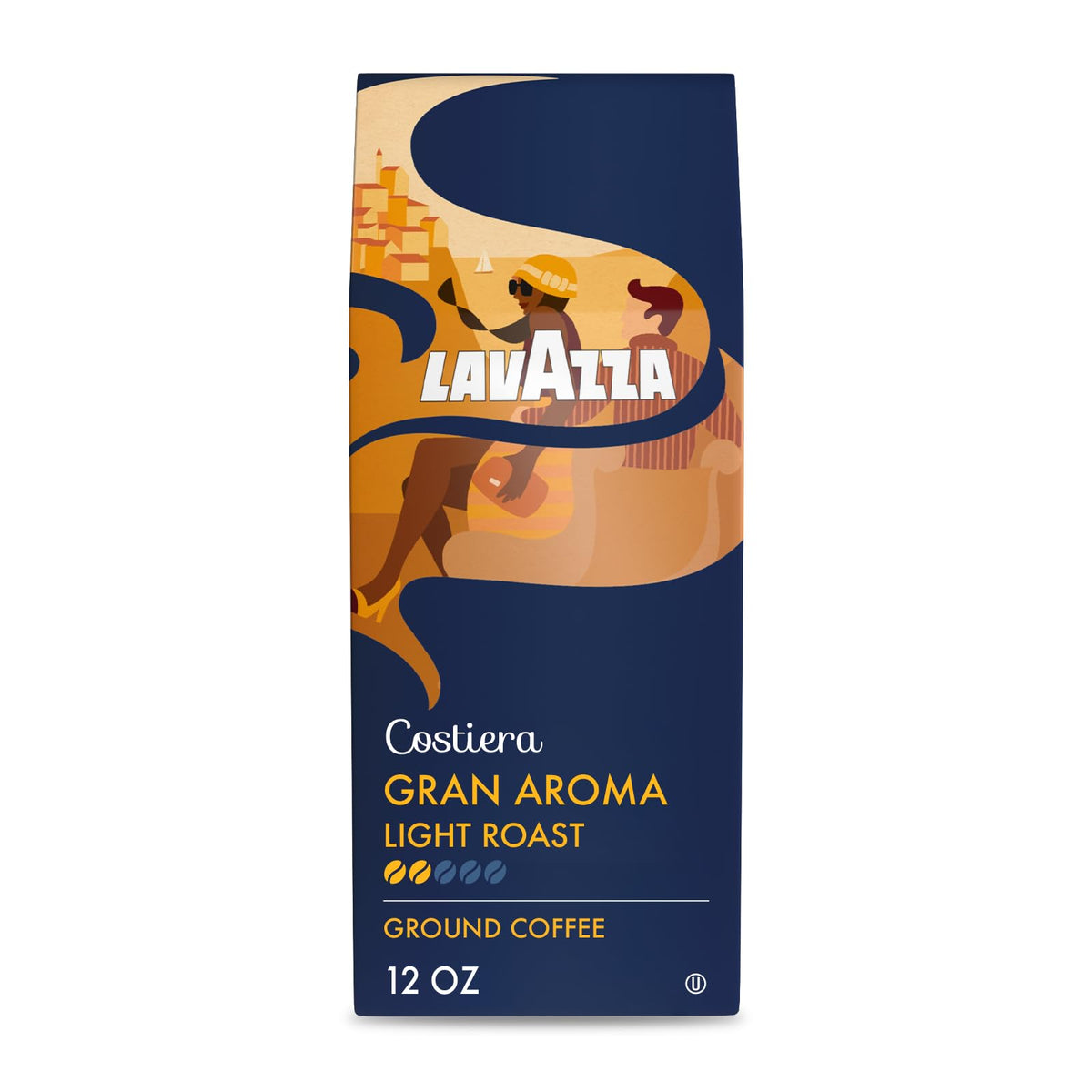 Lavazza Costiera Gran Aroma ground coffee bag for bright drip brews with floral citrus notes
