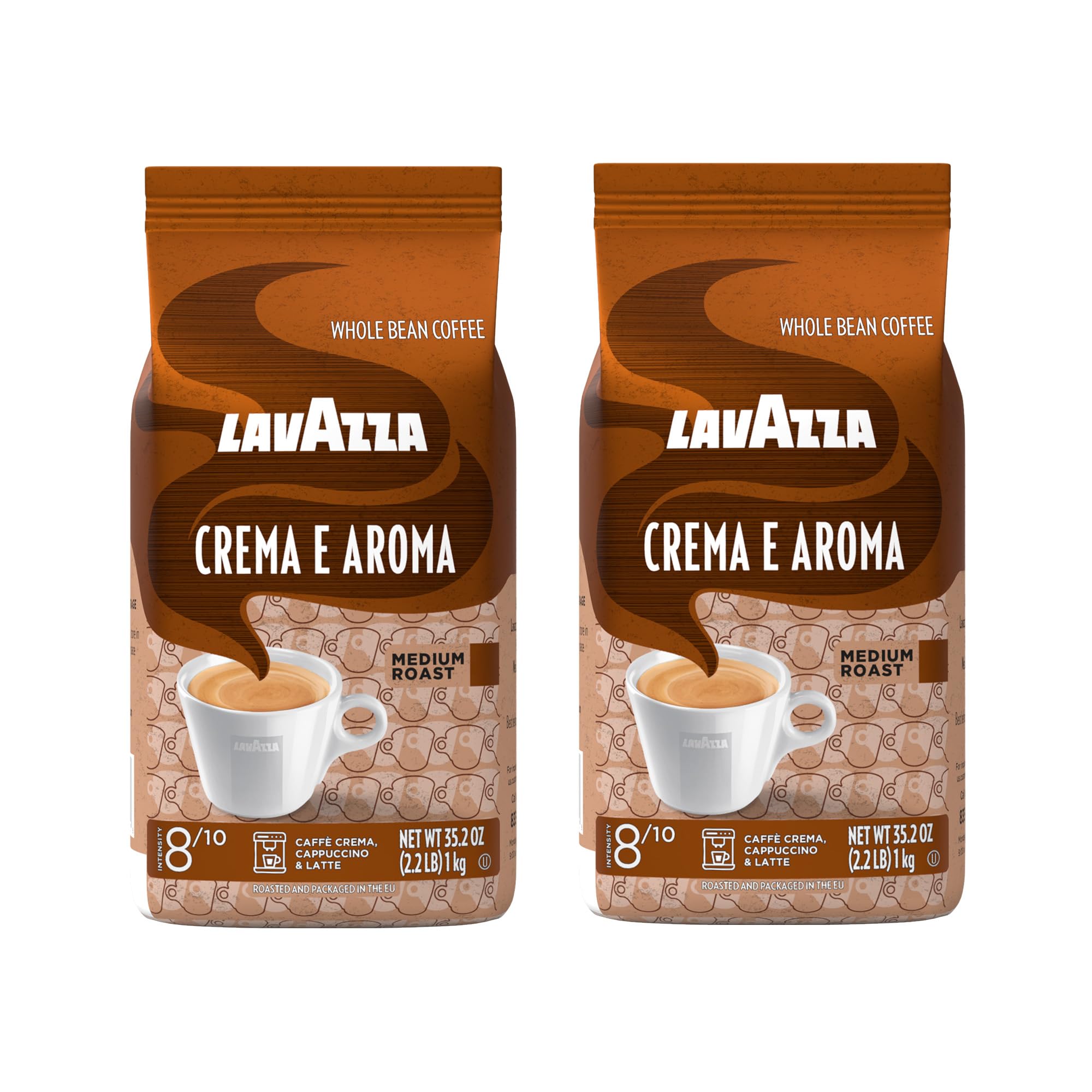 Lavazza Crema e Aroma coffee beans bag for versatile grinding and espresso