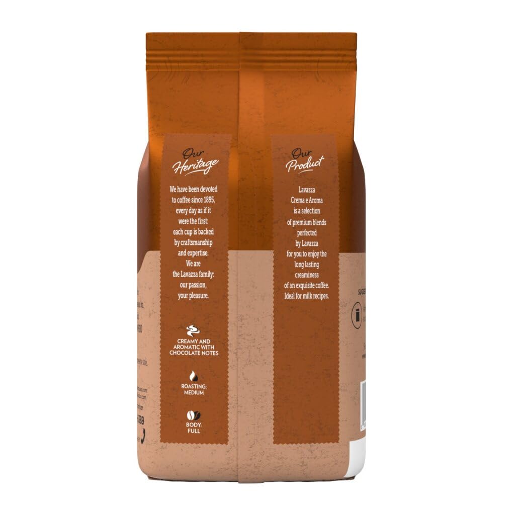 Lavazza Crema e Aroma close-up crema showing rich texture ideal for espresso