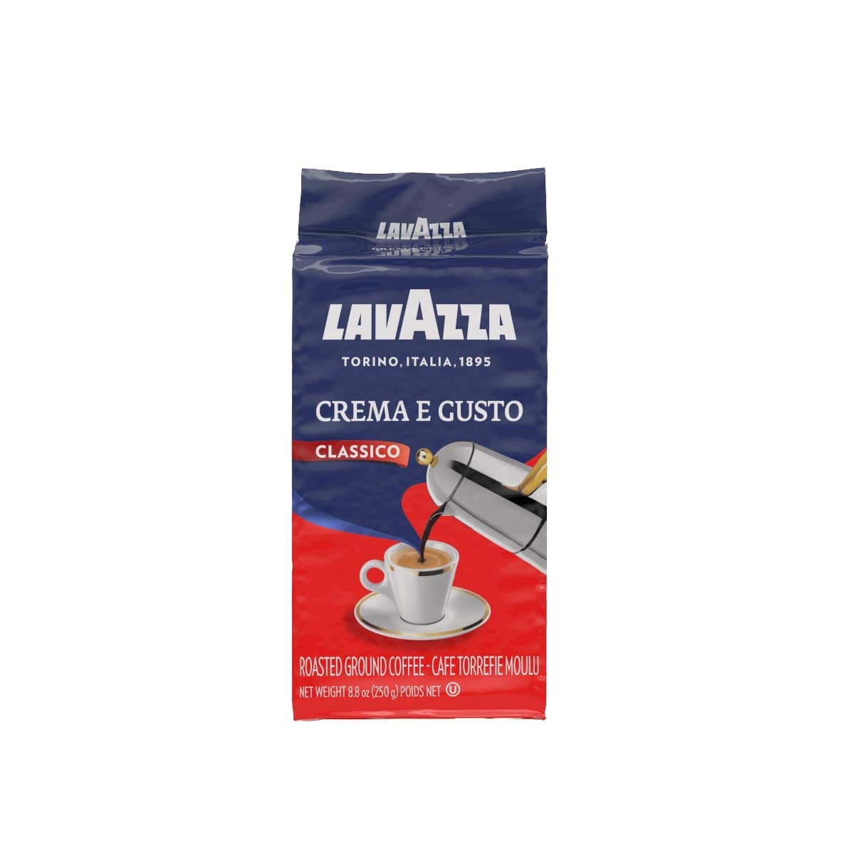 Lavazza Crema e Gusto Classico front-pack for daily espresso brewing.