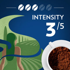 Lavazza Decaf Ground Coffee aroma hints at a balanced cup.