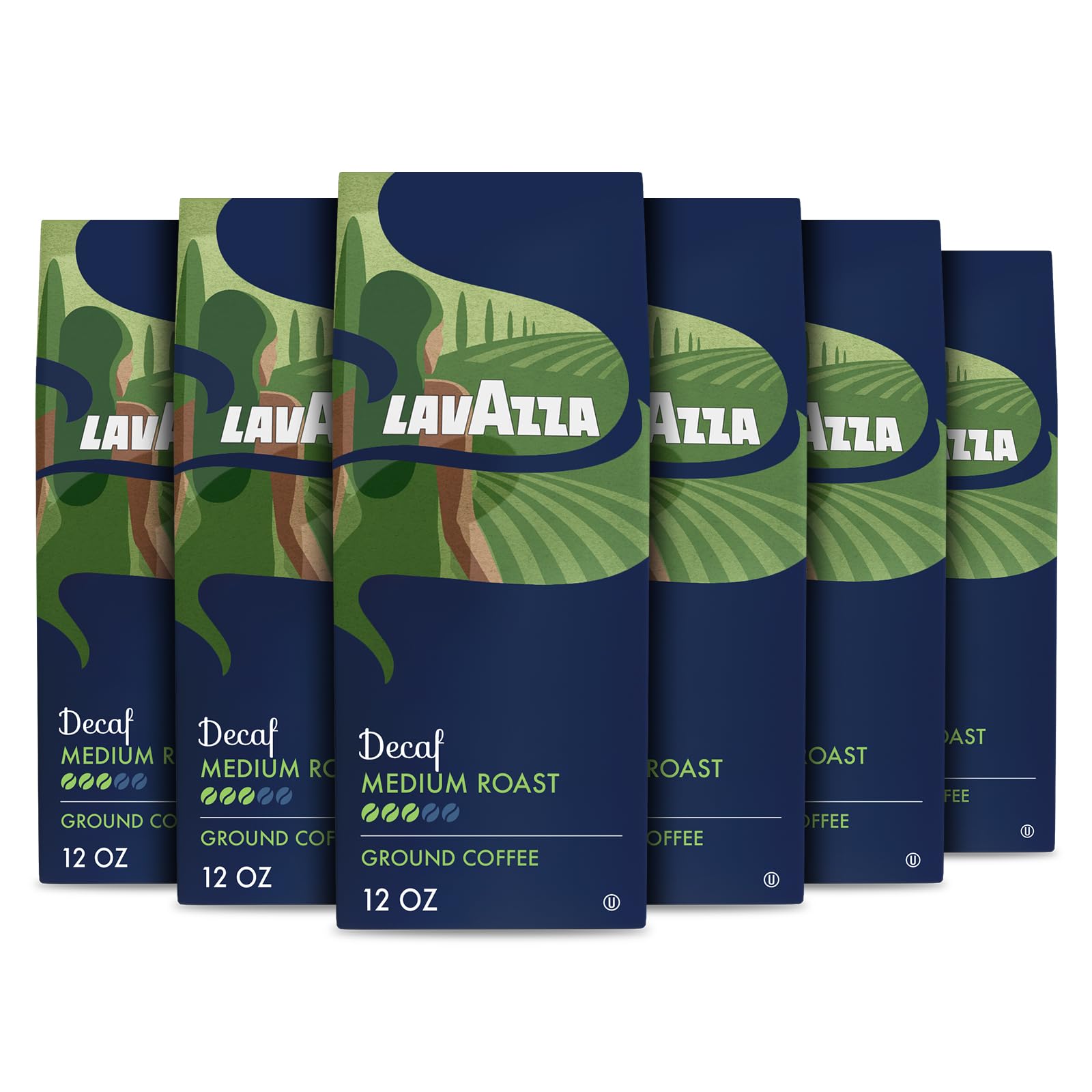 Lavazza Decaf Ground Coffee pack 6 – ideal for drip brewing and everyday enjoyment.