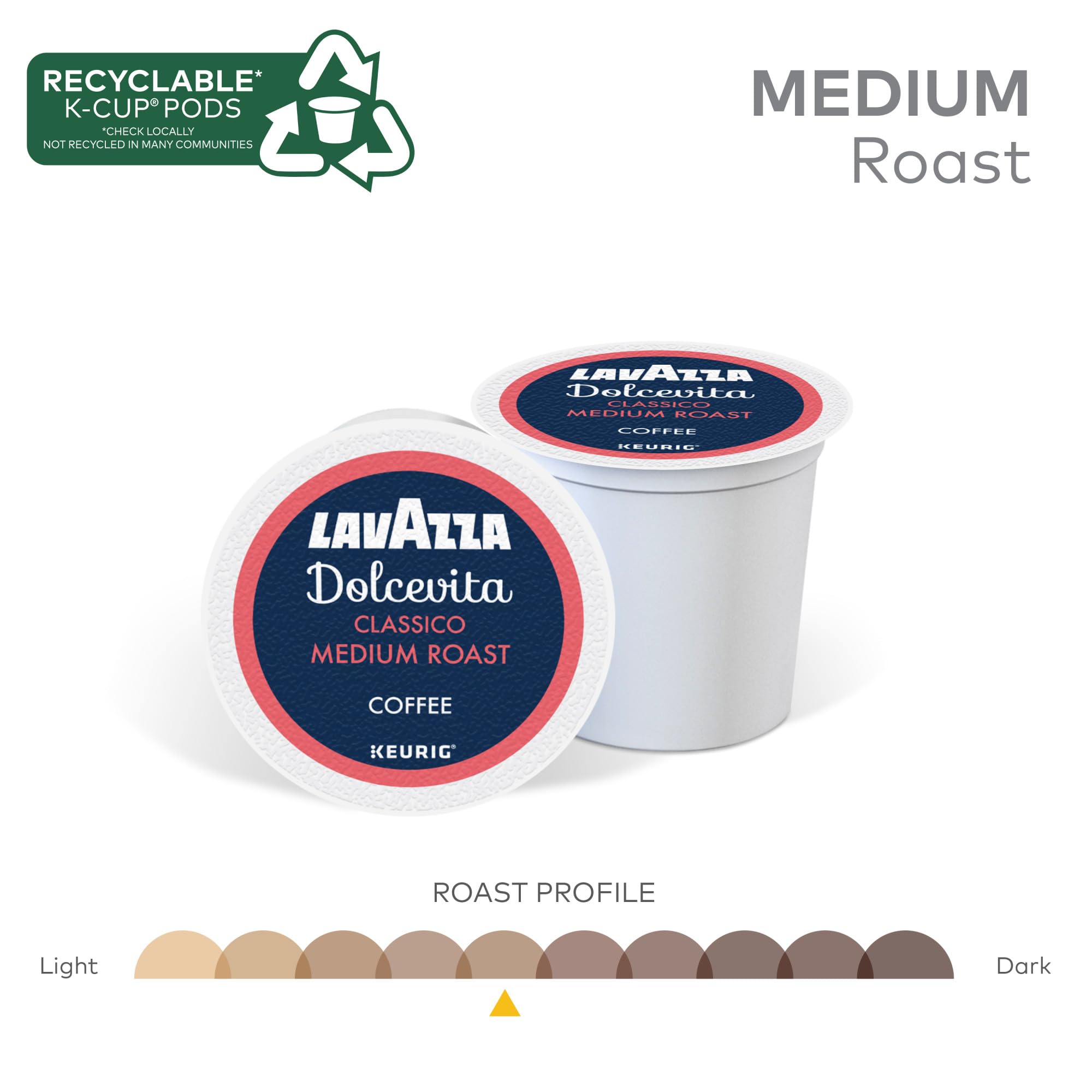 Lavazza Dolcevita Classico K-Cup pack for quick Keurig brews.