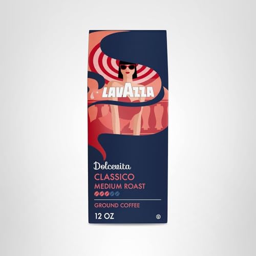 Aromatic steam rising from a cup of Dolcevita Classico coffee.