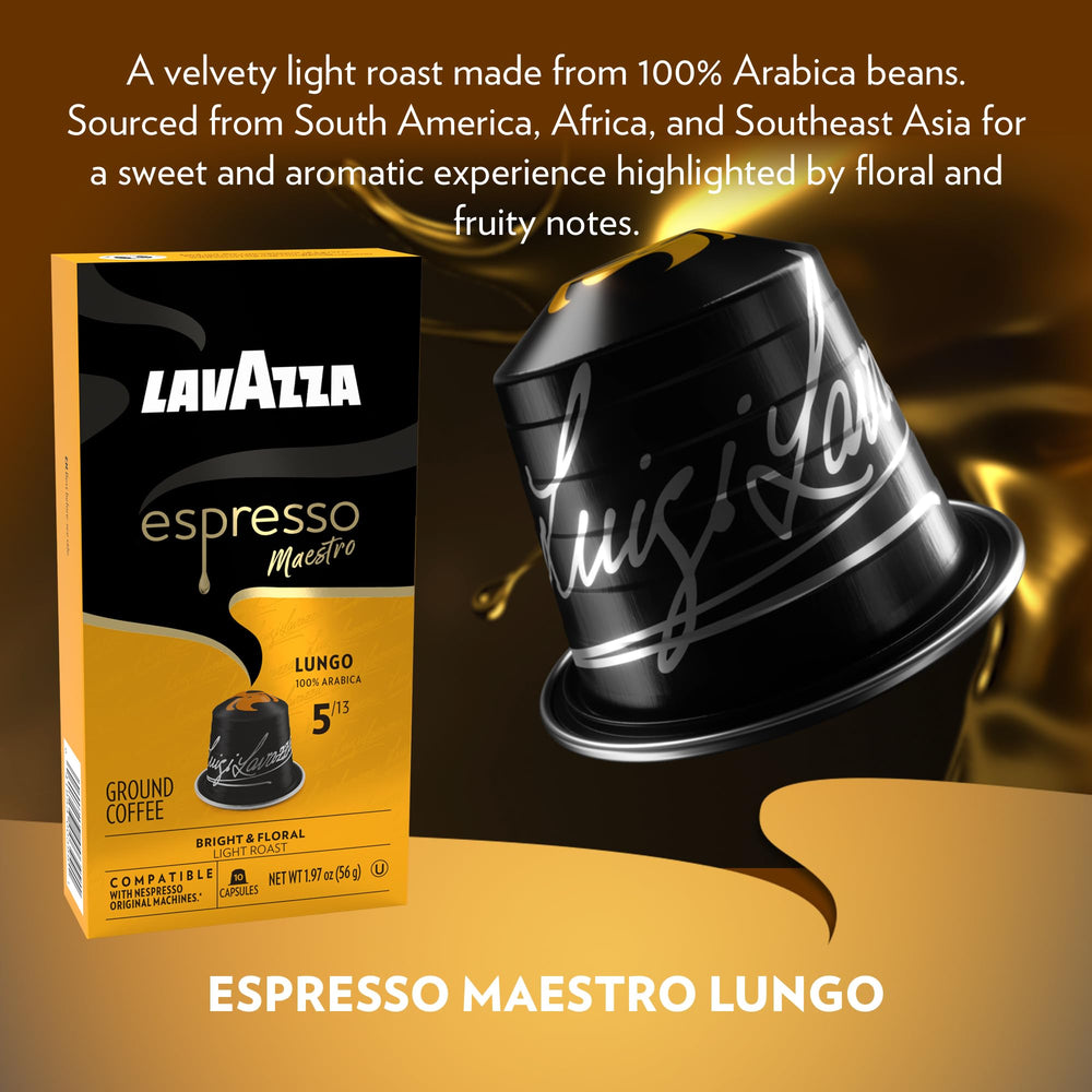 Lavazza Maestro Lungo light roast with 5 13 intensity
