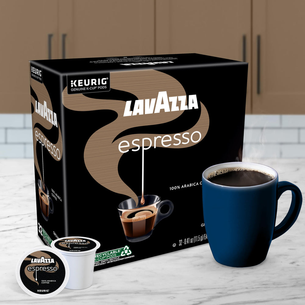 Lavazza Espresso aroma with dried fruit notes promising layered flavor.