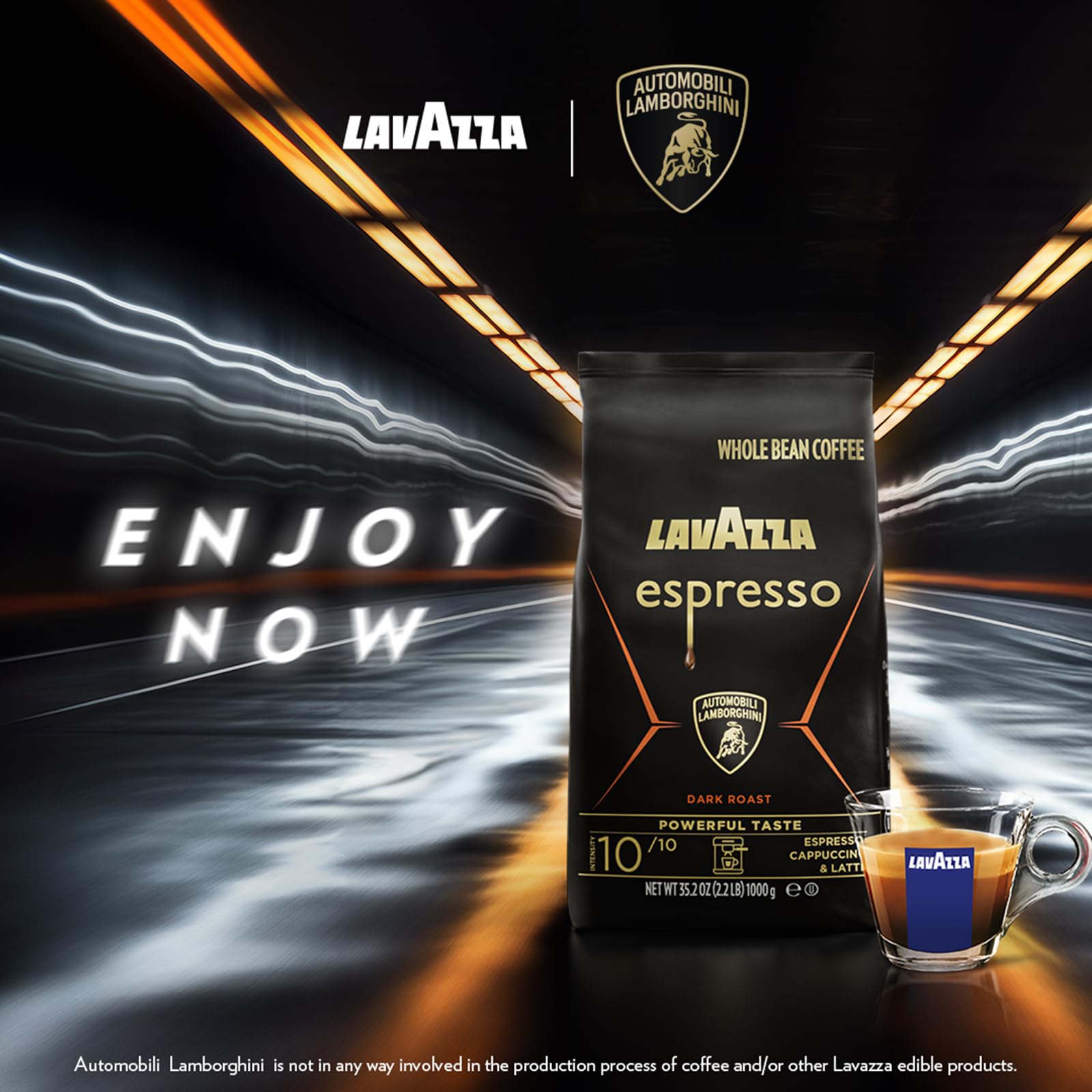 Arabica and Robusta blend flavor profile for Lamborghini espresso.