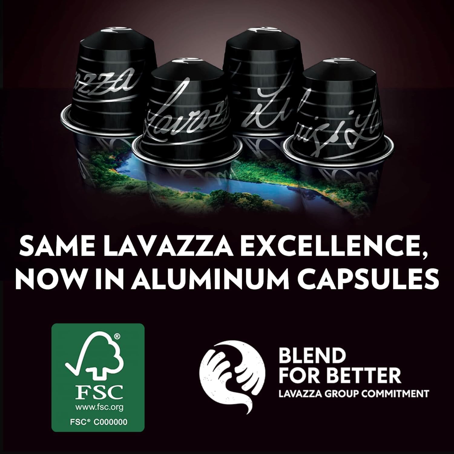 Lavazza Espresso Classico capsules stacked in a 60-pack for value.