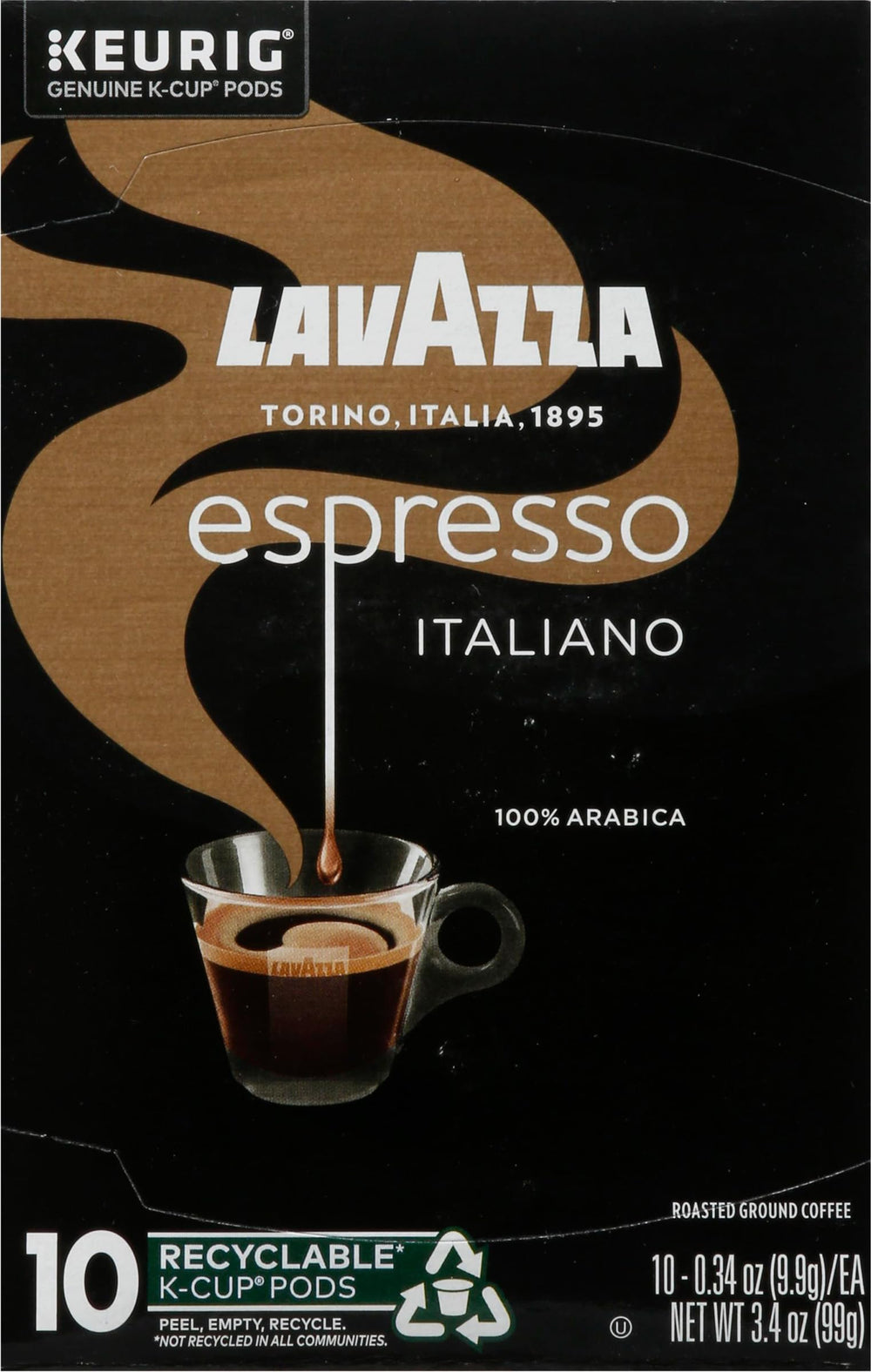 Lavazza Espresso Italiano K-Cup pods, rich and velvety, ideal for cafe-style espresso at home