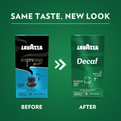 Lavazza Espresso Maestro DEK Arabica and Robusta blend aroma.