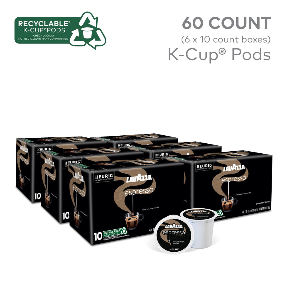 Lavazza Espresso medium-roast coffee pods for Keurig brewers