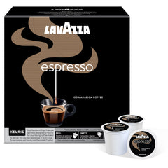 Lavazza Espresso pod brewing in Keurig with aroma forming for a rich cup.