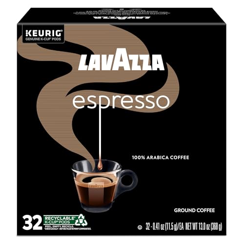 Lavazza Espresso pods morning routine setup with mug for quick espresso.