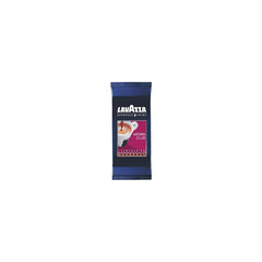 Close-up of Aroma Club capsule showing 100% Arabica blend for Lavazza Point.