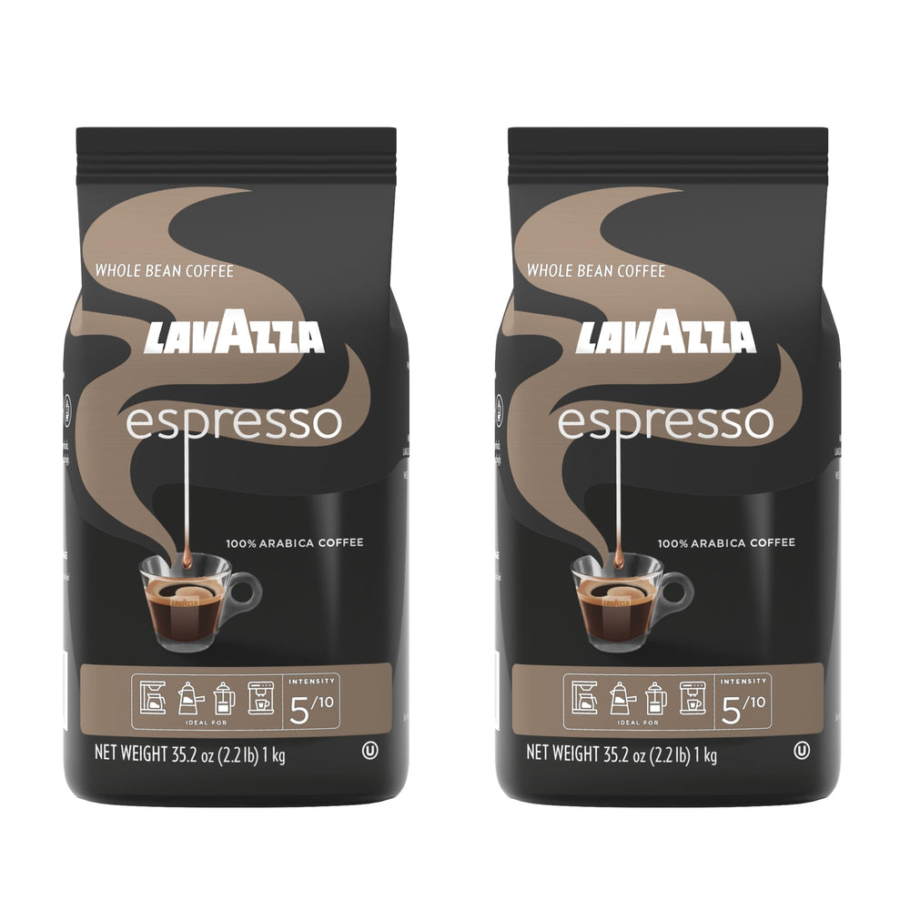 Lavazza Espresso whole beans pack-of-2 2.2 lb for convenient home brewing.