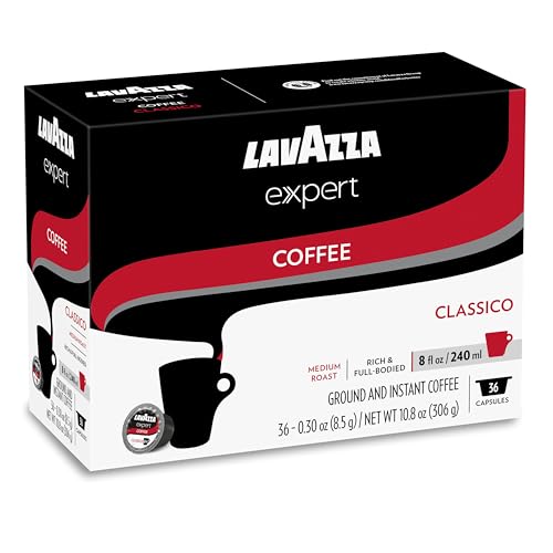 Lavazza Expert Classico sustainability note – responsibly sourced beans reflect Lavazza tradition.