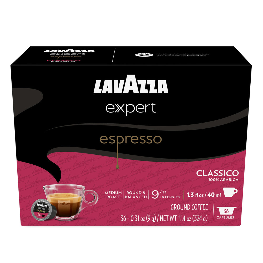 Lavazza Expert Espresso Classico capsules pack; convenient home espresso.