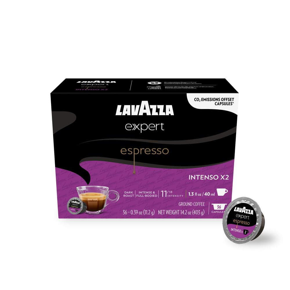 Lavazza Expert Espresso Intenso espresso shot in cup with crema