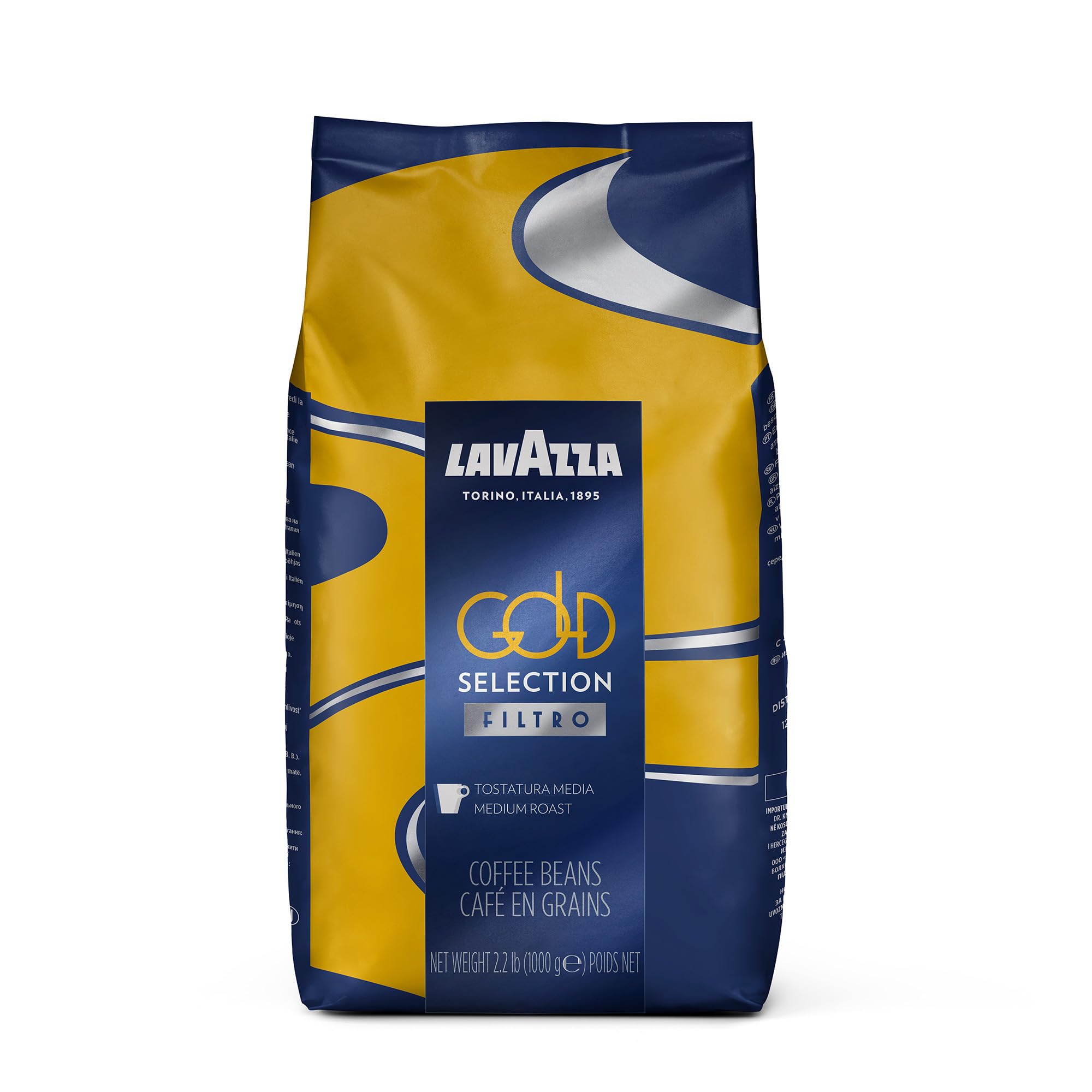Lavazza Gold Selection Filtro whole bean bag with vanilla aroma for relaxing mornings.