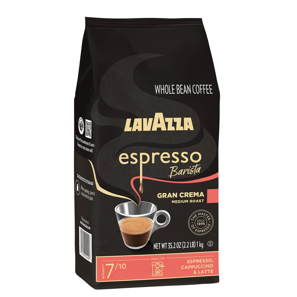 Lavazza Gran Crema espresso pack-of-two offers generous value for households.