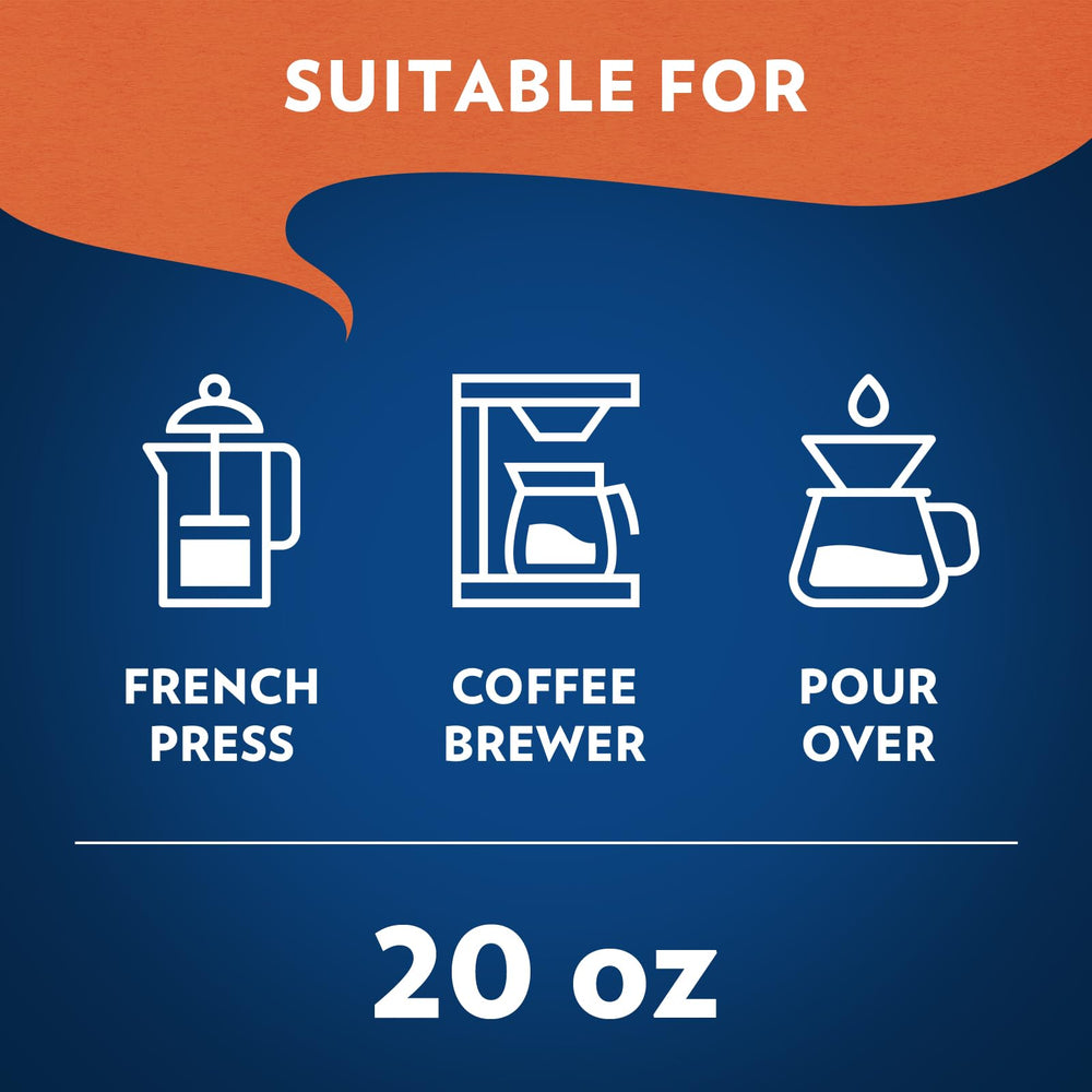 Ground coffee ideal for drip brewers at home