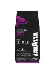 Lavazza Gusto Forte beans bag front—authentic Italian packaging for rich home espresso.