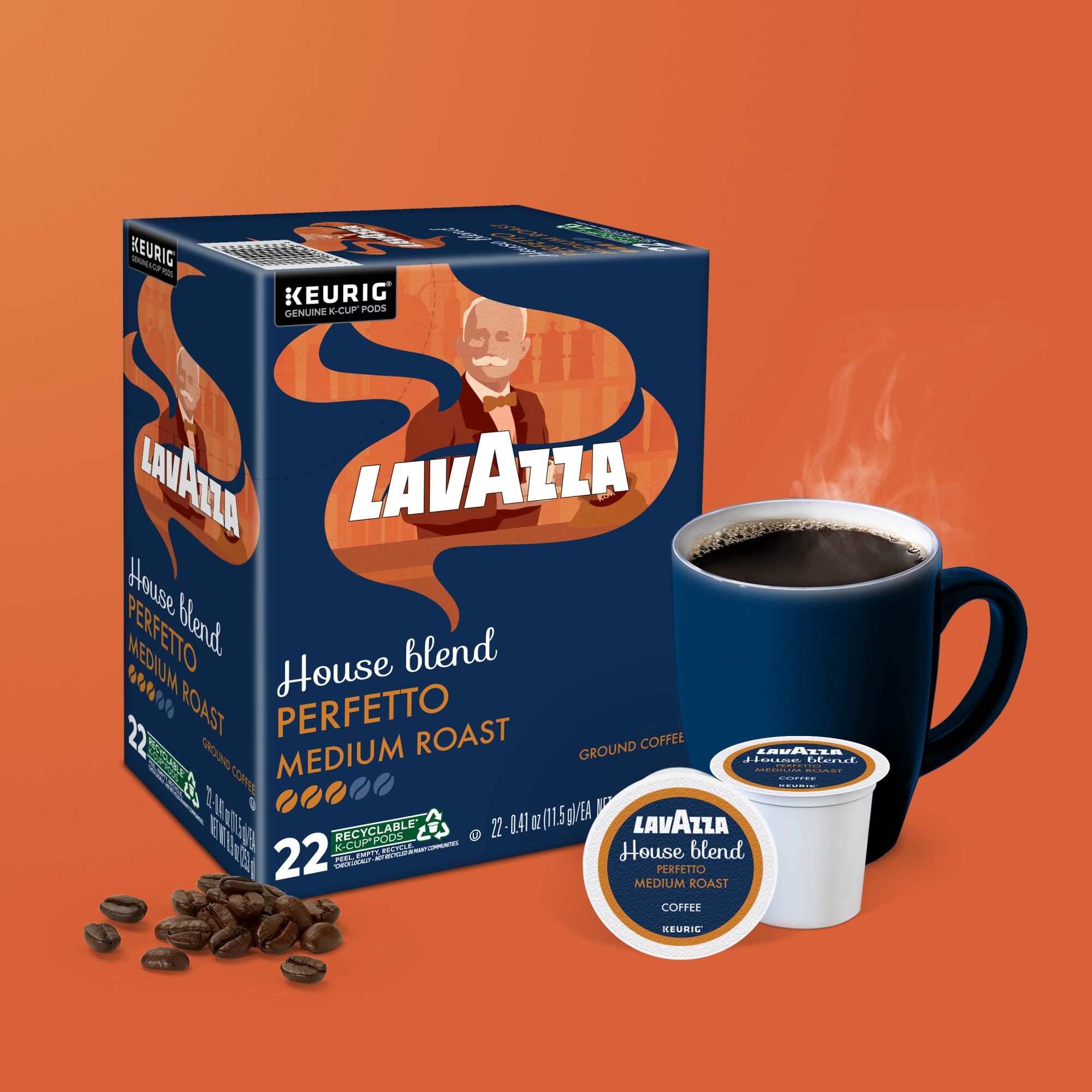 Lavazza House Blend Perfetto kosher certification logo, quality assurance at a glance.