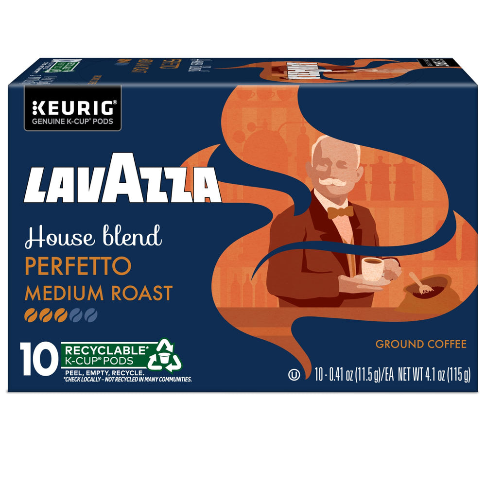 Lavazza House Blend Perfetto mug with steam for breakfast rituals