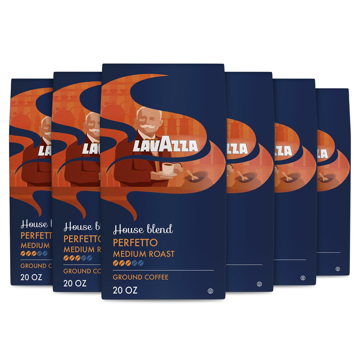 Lavazza House Blend Perfetto six-pack coffee bags for drip brewing