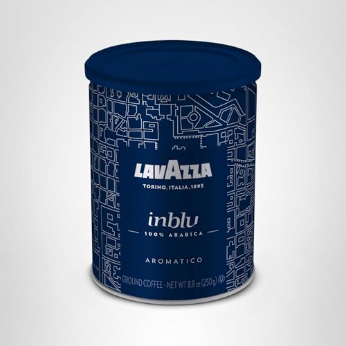 Lavazza in Blu espresso ground coffee brew—versatile for espresso and other brewing methods.