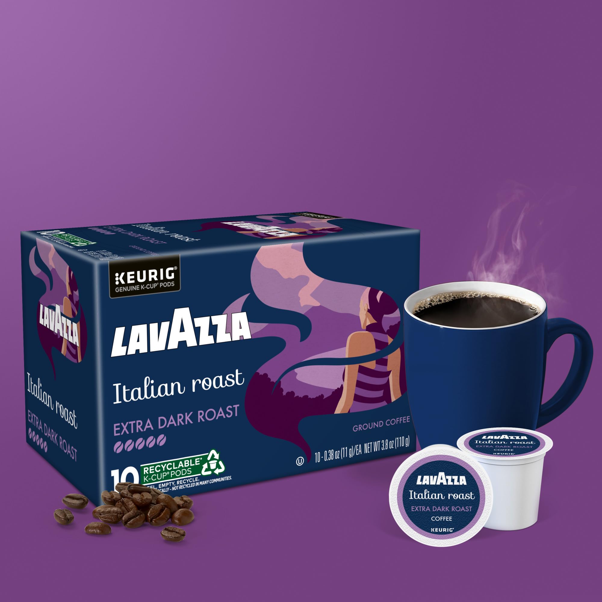 Lavazza Italian Roast full-bodied flavor in a cup