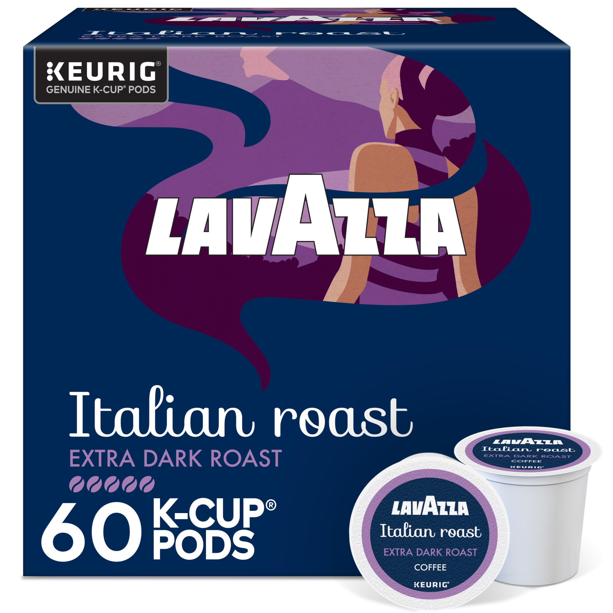 Lavazza Italian Roast K-Cup pods ready for a bold morning brew