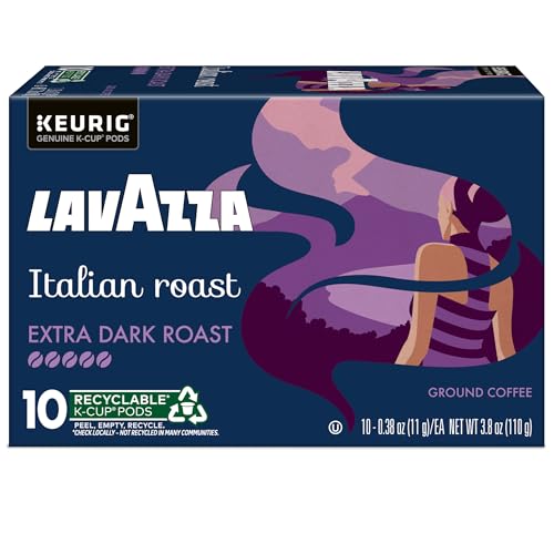 Recyclable Lavazza K-Cup pods with disposal guidance