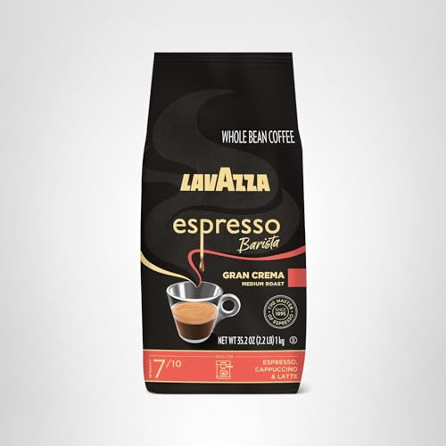Lavazza packaging variation on display showing consistent aroma and flavor.