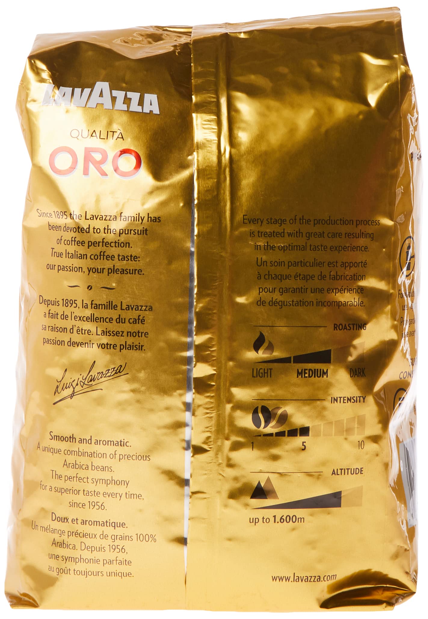 Lavazza Qualità Oro six-bags-2-2-lb pack keeps pantry stocked.