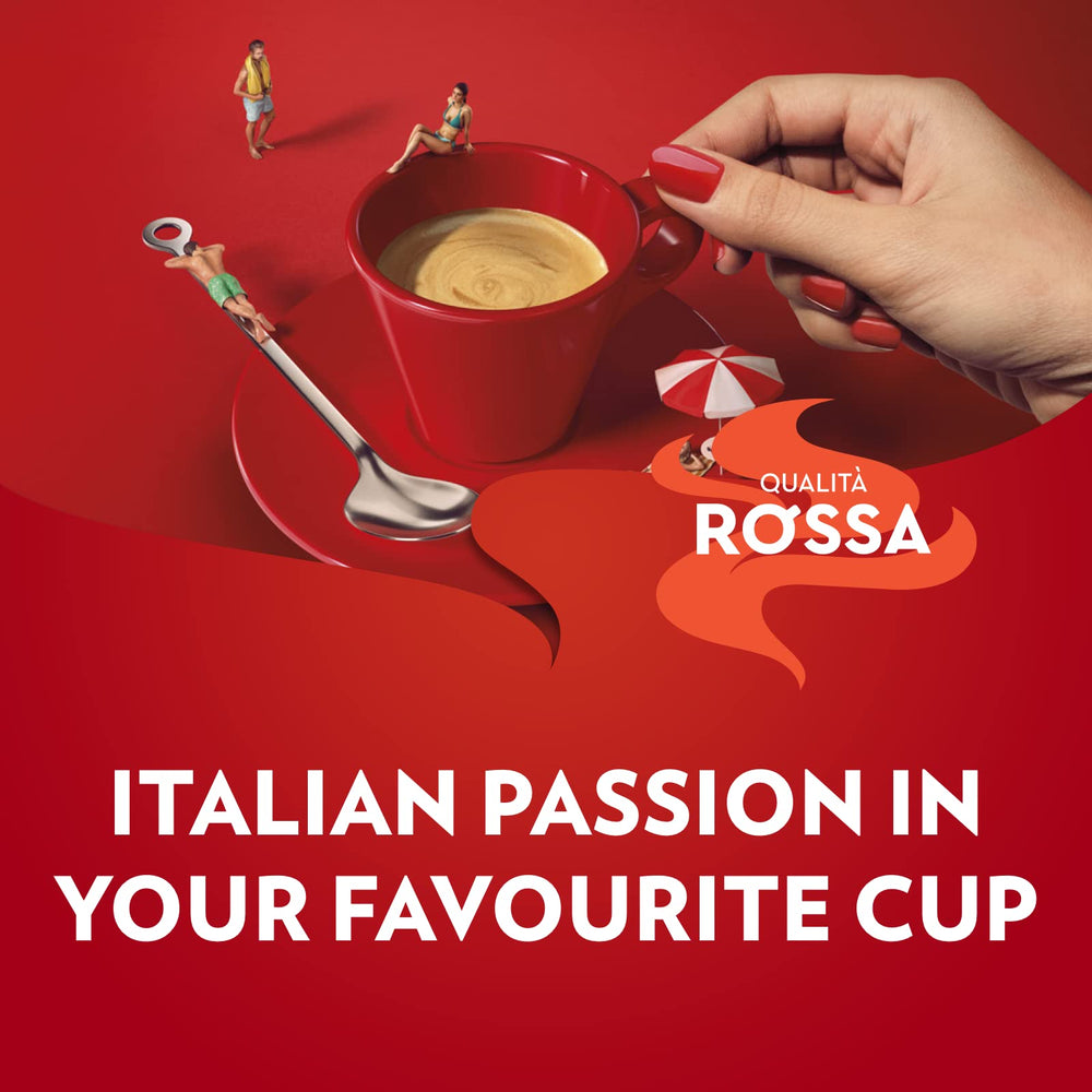 Lavazza Qualità Rossa chocolate aroma note enhances aromatic coffee experience.