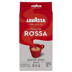 Lavazza Qualità Rossa ground coffee pack of twenty for versatile espresso and drip brewing