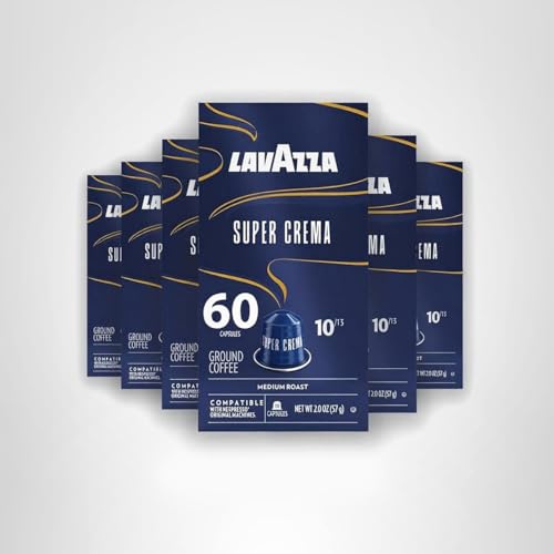 60-count Lavazza Super Crema pack for daily espresso.