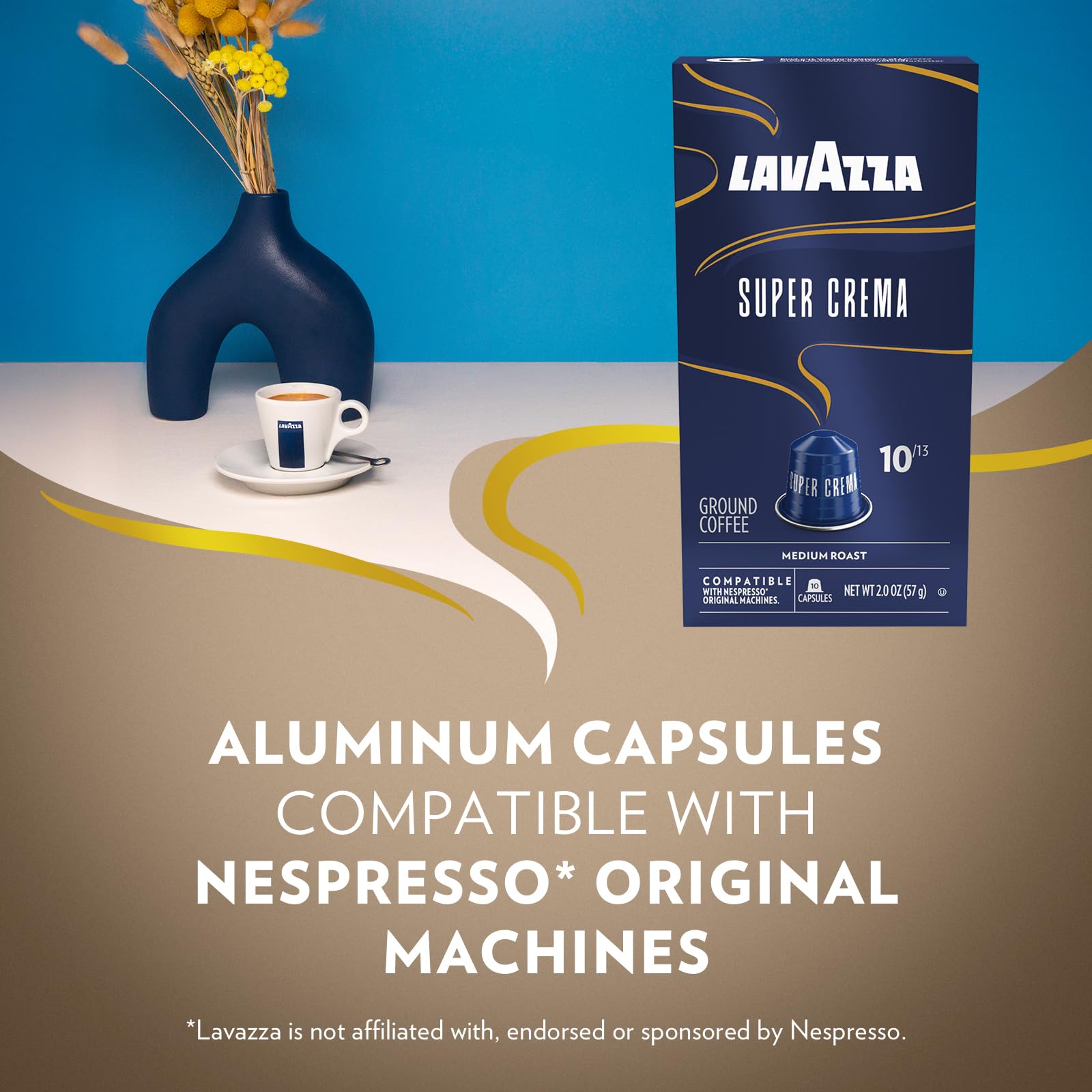 Global sourcing map highlights Lavazza's 15 country bean origins.