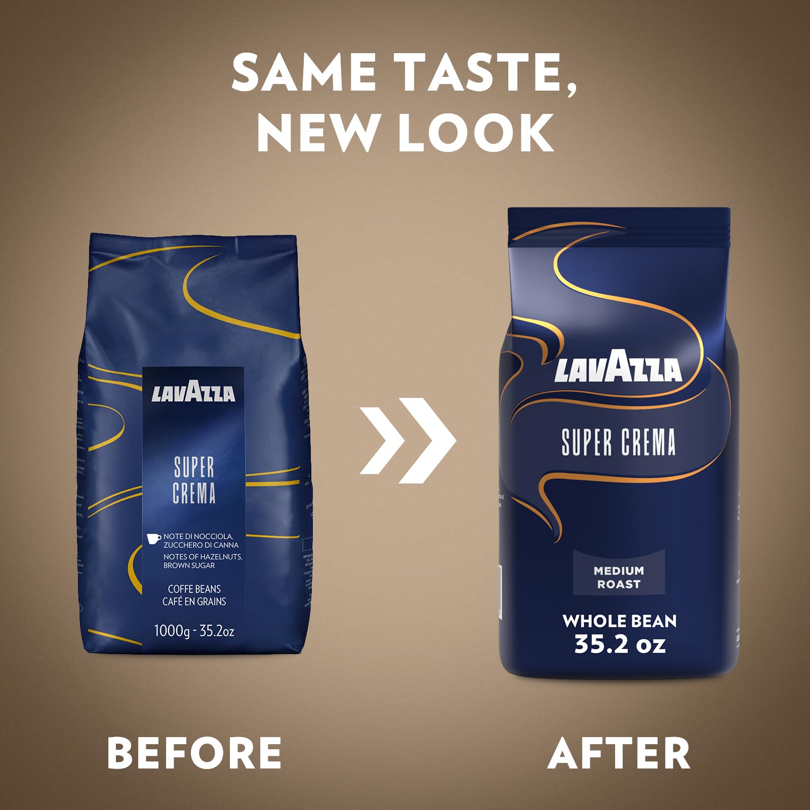 Lavazza Super Crema espresso cup shows creamy foam for cafe-like crema.