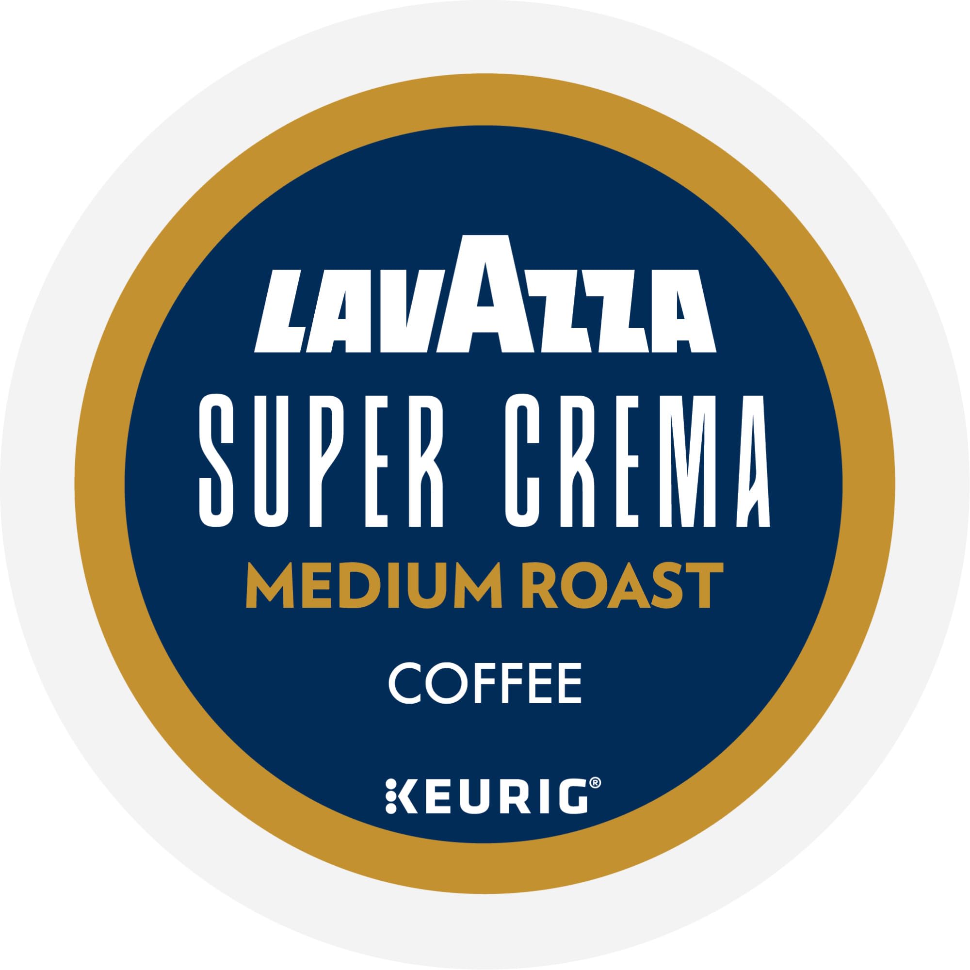 Lavazza Super Crema pods shown with Keurig compatibility